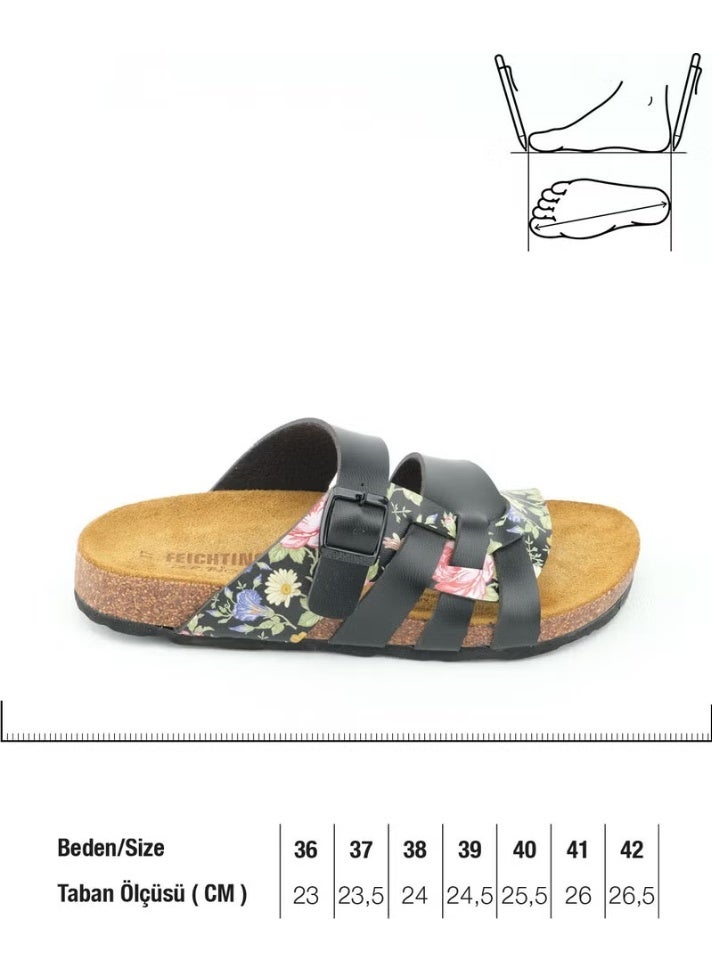 Gezer Feichtinger Der Bio Summer Women's Insole Leather Cork Sole Daily Slippers - Image 2